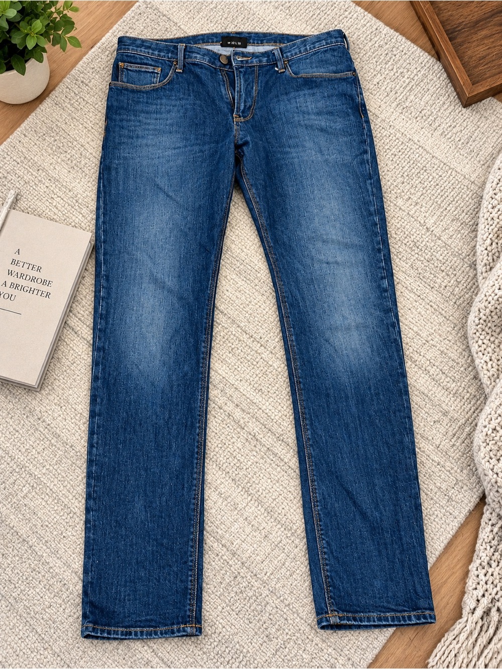 Emporio Armani Men's Straight Jeans in Blue